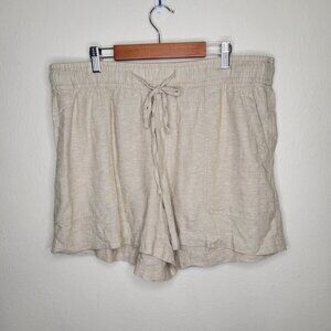 GAP Shorts Easy Pull On Flax Linen Size L